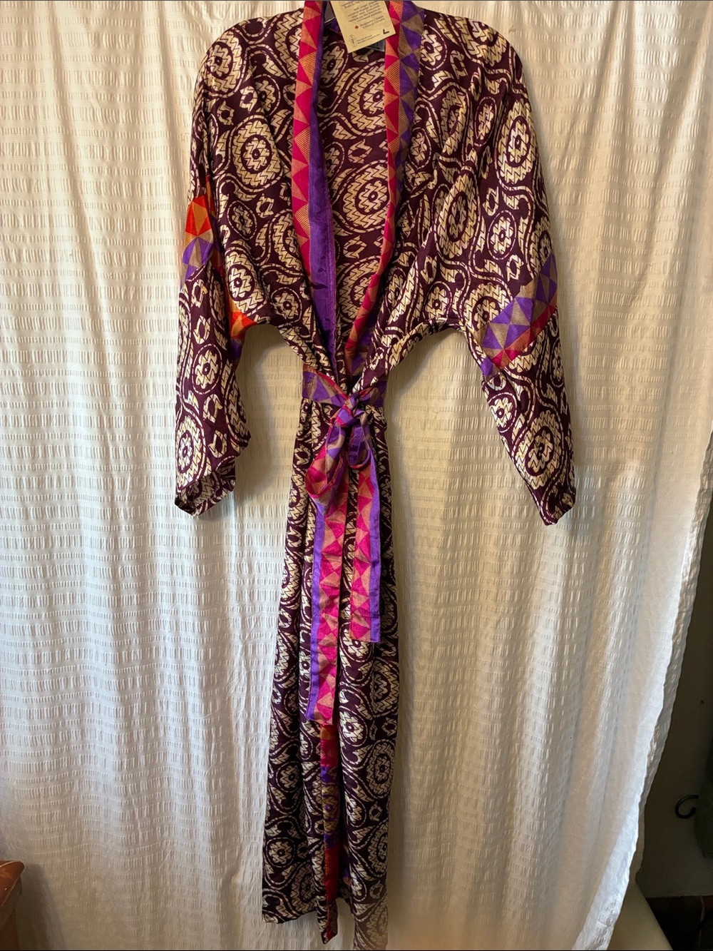 Upcycled Silk Sari Robe
